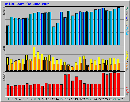 Daily usage for June 2024