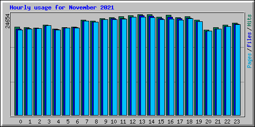 Hourly usage for November 2021