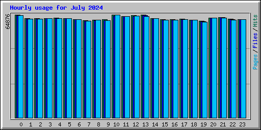 Hourly usage for July 2024