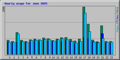 Hourly usage for June 2025