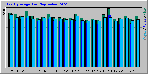 Hourly usage for September 2025