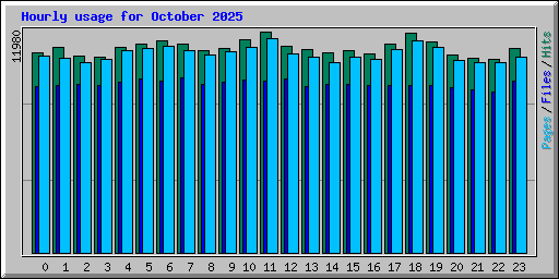 Hourly usage for October 2025