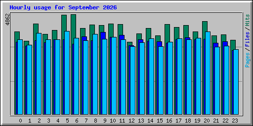 Hourly usage for September 2026